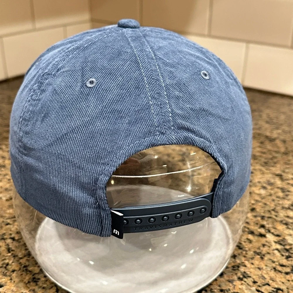 TravisMathew Corduroy Snapback Hat Adjustable Dusty Blue Golf Rope